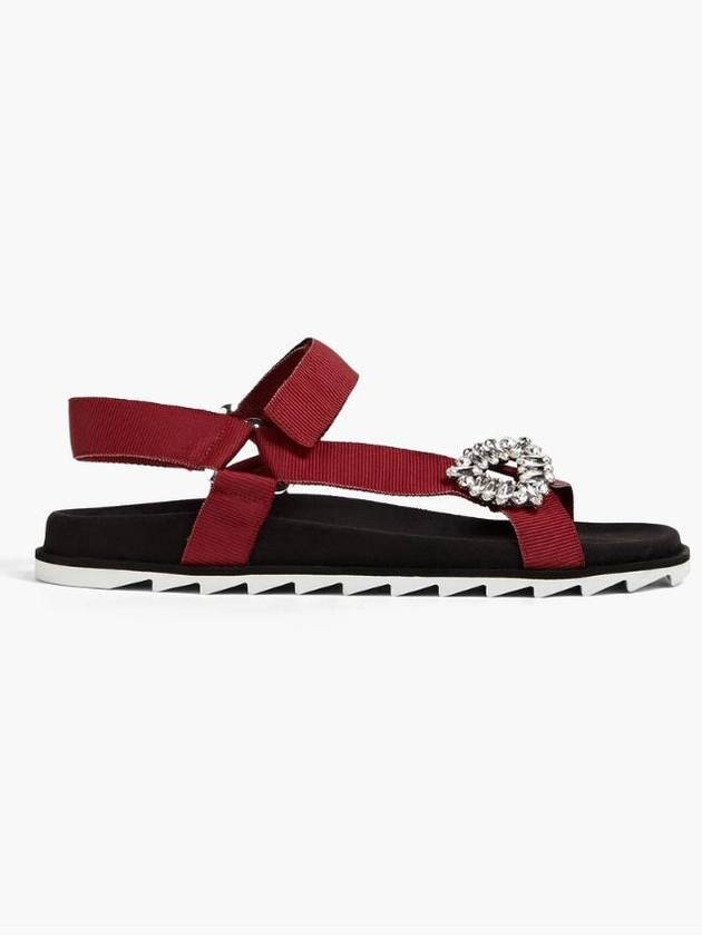 NB07 로저비비에 여성 샌들 Trekky Viv crystal embellished grosgrain sandals