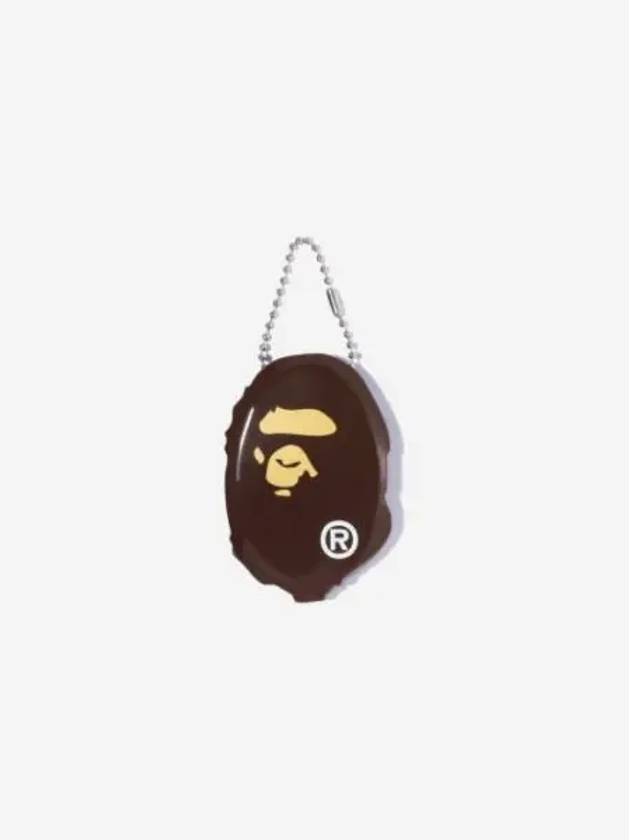 베이프 에이프 헤드 코인 케이스 M 브라운 BAPE Ape Head Coin Case M Brown