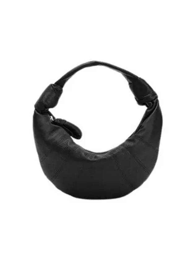 르메르 소프트 그레인 레더 미니 포춘 크루아상 백 블랙 Lemaire Mini Fortune Croissant Bag Soft Grained Leather Black