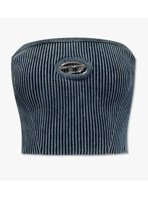 디젤 M CLARKSVILLEX C 컷아웃 로고 니트탑 A14813 0ANAH 8AT