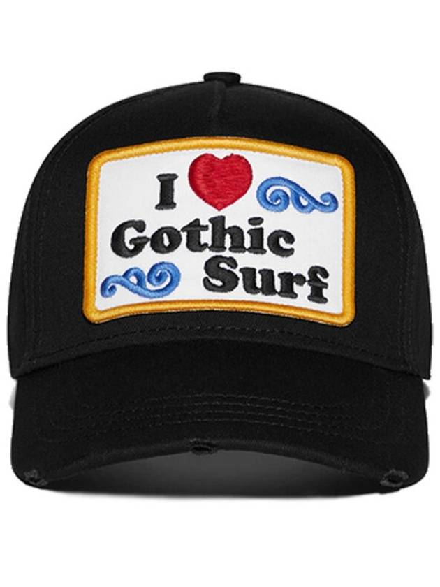 디스퀘어드2 엡브로이드 로고 패치 볼캡 블랙