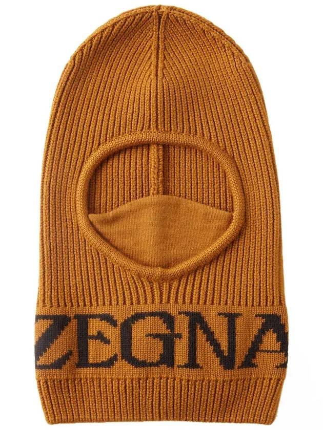 Ermenegildo Zegna 로고 인타르시아 니트 비니 Z4I62HESC_B46Brown