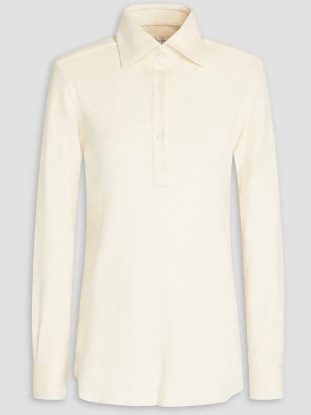 지우리바 헤리티지 Dalia waffle knit cotton polo shirt