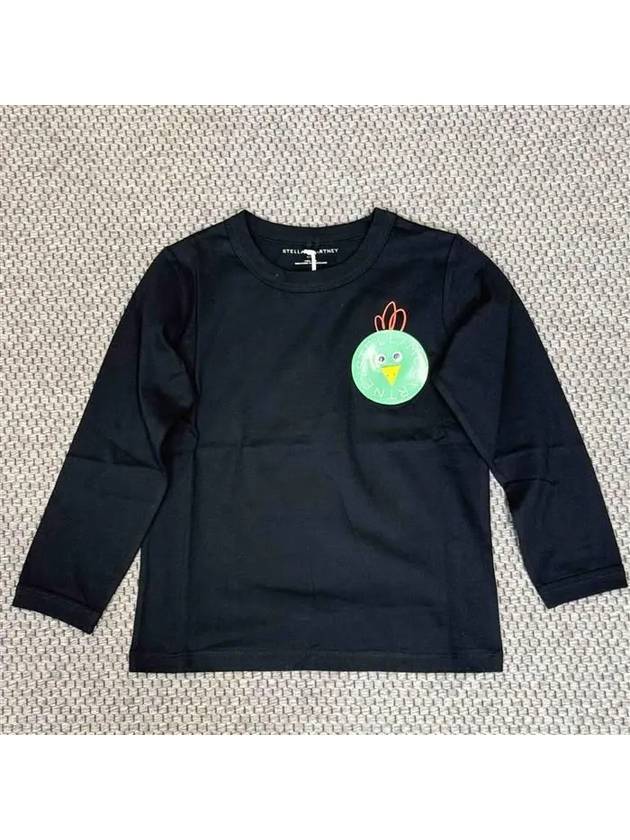 24FW 스텔라키즈 로고패치 긴팔티셔츠 블랙