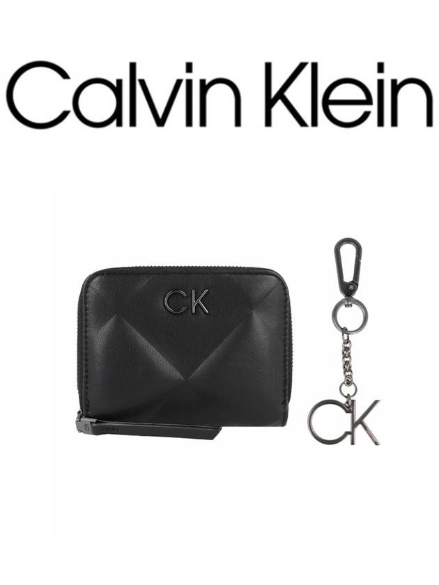 캘빈클라인 리락 퀼트 MD 키체인 지갑 K60K611329