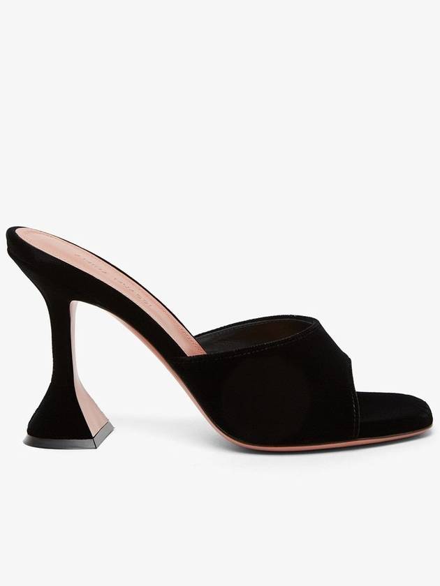 Lupita 95 black velvet slippers