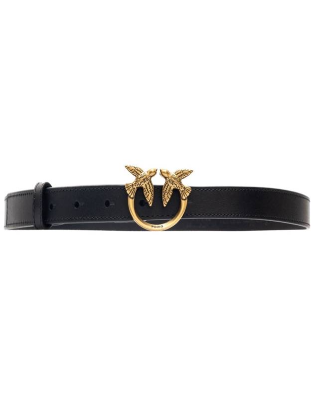 PINKO Leather Love Birds high-rise belt
