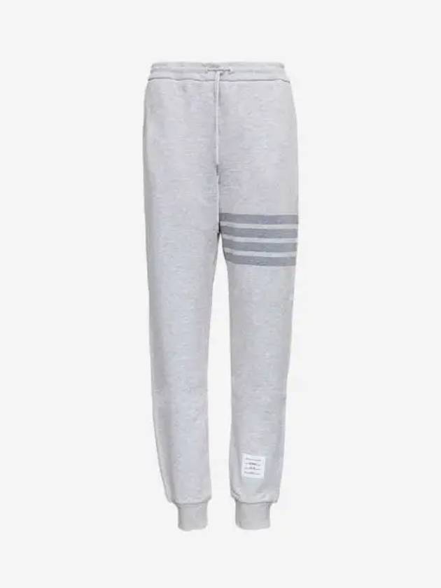 톰브라운 사선 스트라이프 코튼 트랙 팬츠 페일 그레이 Thom Browne 4 Bar Stripe Cotton Track Pants Pale Grey