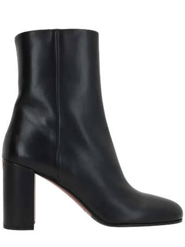 프라다 레더 힐 앵클 부츠 블랙