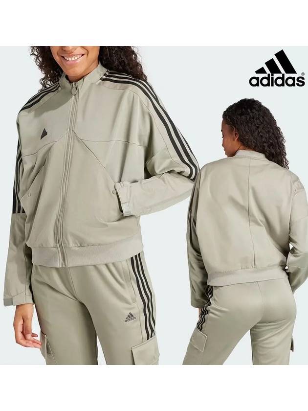 아디다스 바람막이 여성 티로 믹스 트랙 탑 재킷 실버페블