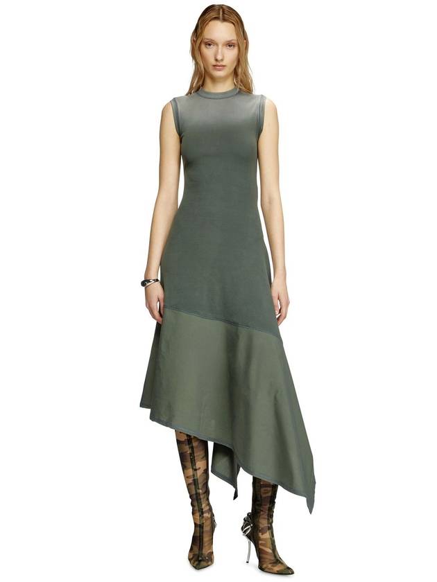 Diesel - Asymmetric sleeveless dress - Dresses - Woman - Green