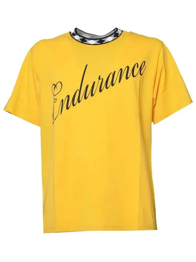 Wales Bonner 로고 프린트 크루넥 티셔츠 MS24JE16JE01300_TURMERIC