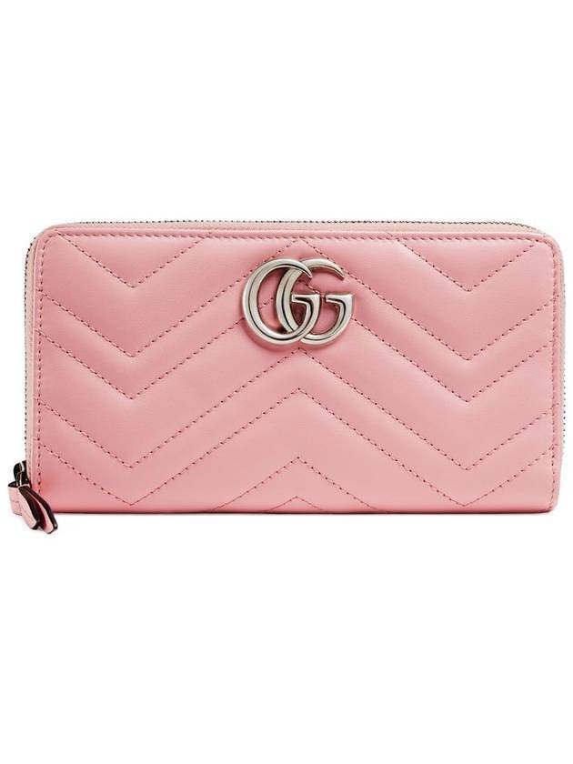 구찌 여성 GG 마몽 지퍼 장지갑 핑크