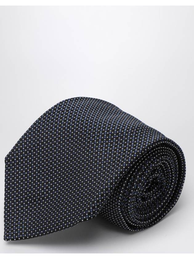 Destin Blue polka dot silk tie