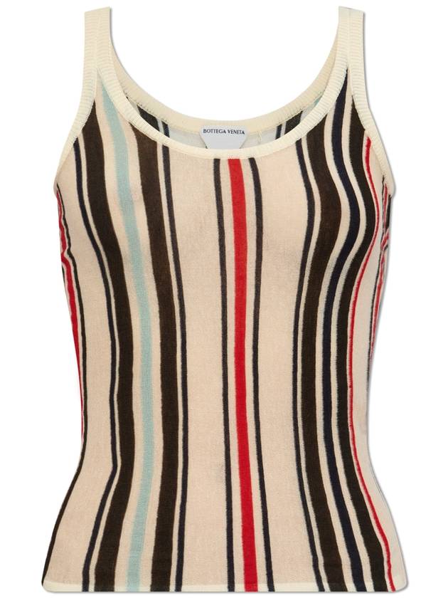 24FW 보테가베네타 여성 슬리브리스 Bottega Veneta Striped Pattern Top  Women's  Multicolour