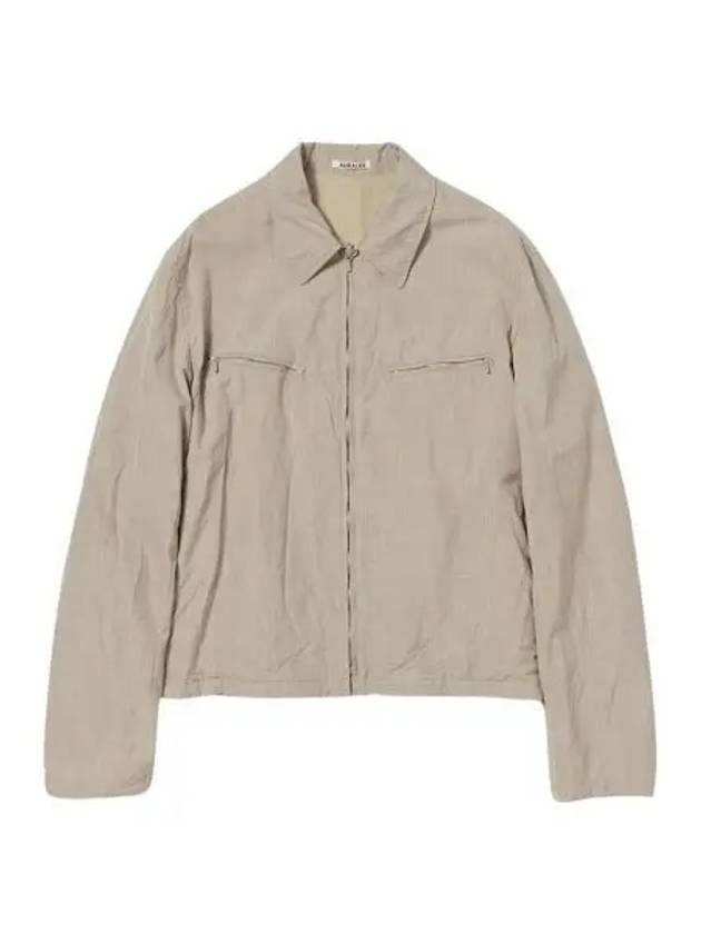 오라리 하이 카운트 울 포플린 블루종 탑 베이지 Auralee High Count Wool Poplin Blouson Top Beige