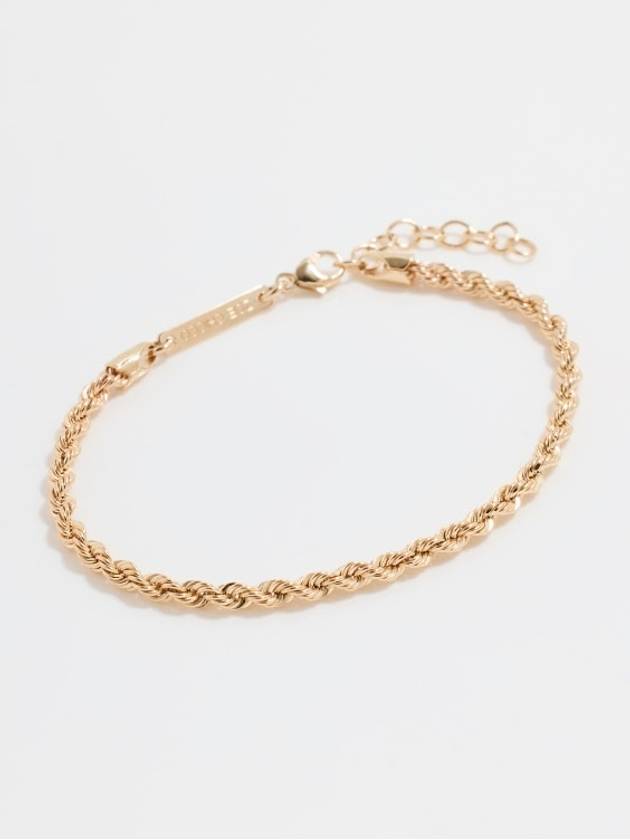 14k 미디엄 로프 체인 팔찌 14k Medium Rope Chain Bracelet