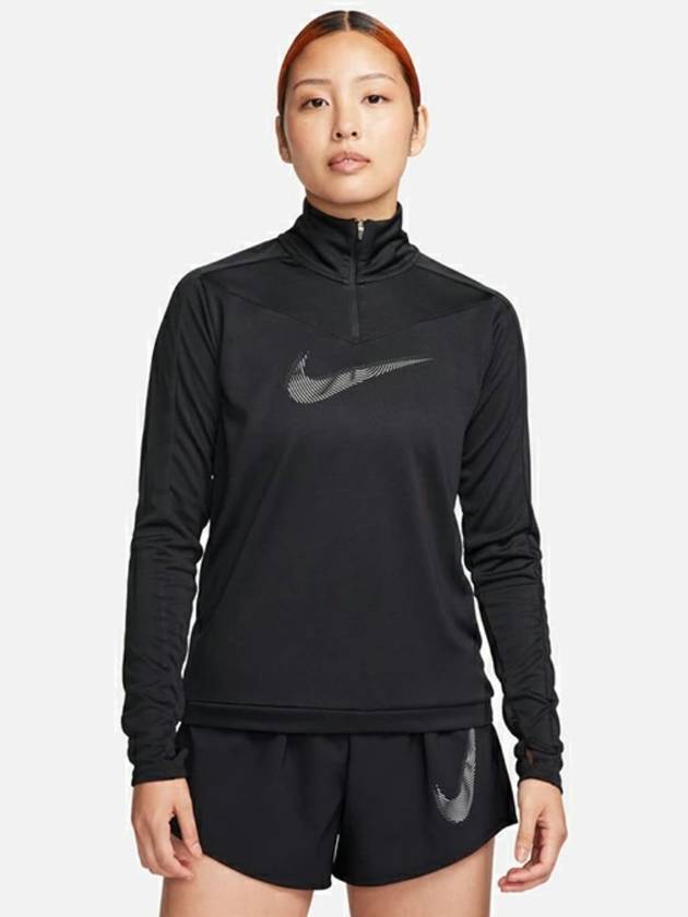 나이키 러닝 긴팔 탑 FB4688 010 블랙 WOMENS M 아시안핏