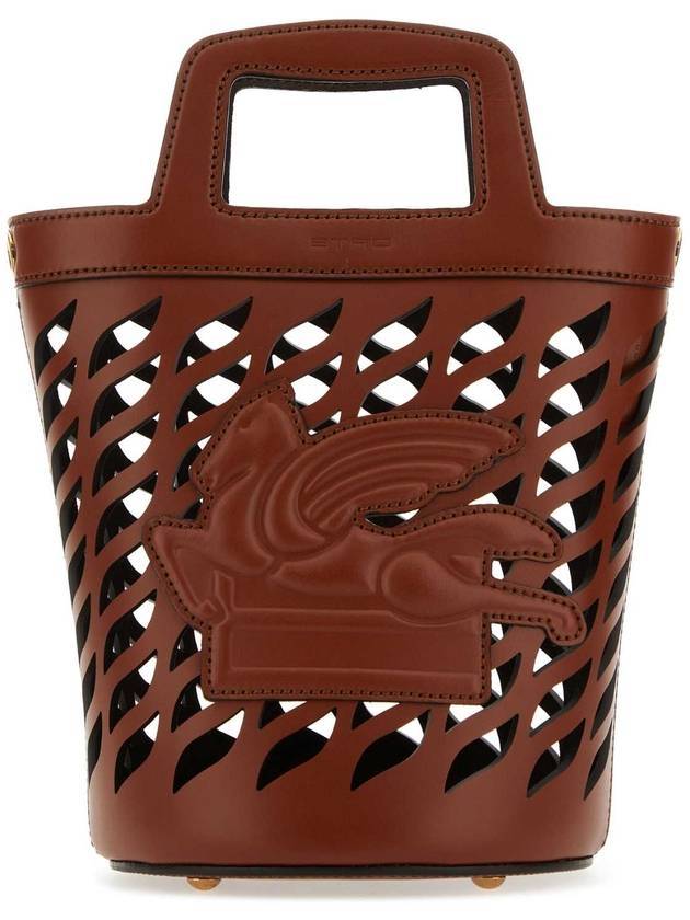 에트로 페가소 모티프 컷아웃 디테일 토트 백 브라운