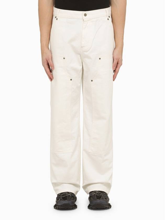 Represent Cream cotton trousers