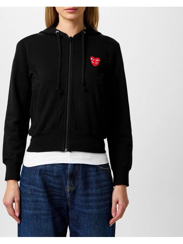 NB20 꼼데가르송플레이 여성 맨투맨 후드 Double Heart Hoodie 665854
