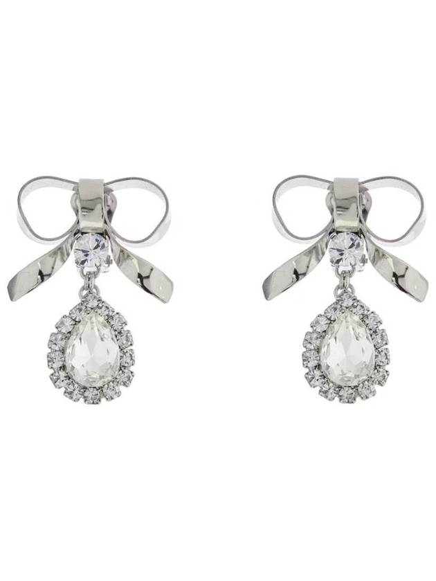 NB02 알렉산드라리치 여성 귀걸이 bow earrings with crystal pendant in silver plated brass