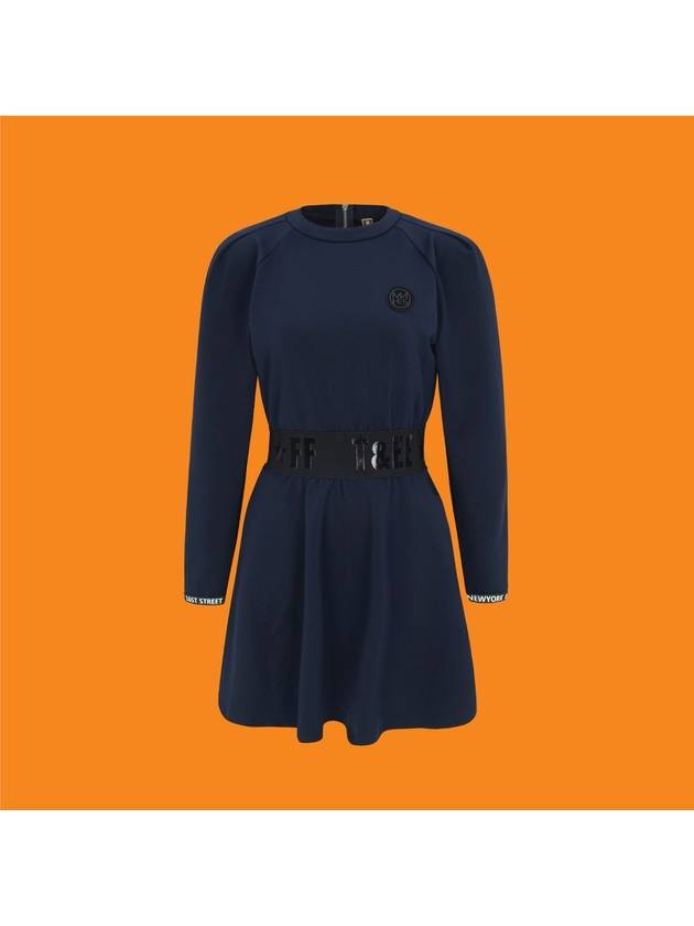 마헤스 여성 긴팔 티셔츠 블랙라벨 기능성스판 퍼프소매 플레어 원피스 GO60601