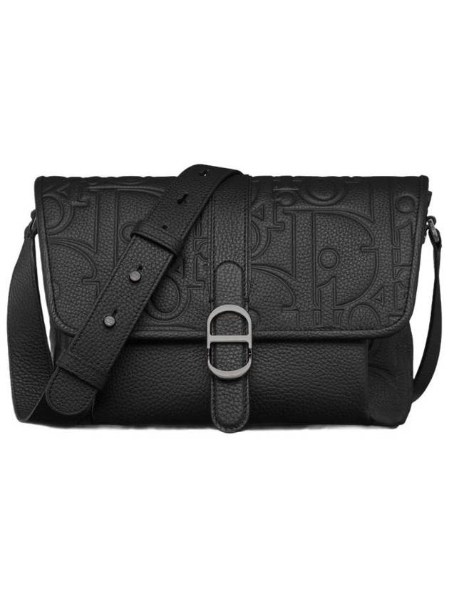 디올 미디움 디올 데일리 메신저 백 플랩 디올 그래비티 레더 앤 그레인드 카프스킨 블랙 블랙 1ESPO376LLG H00N