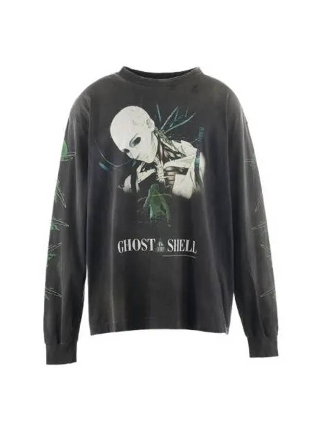 세인트 마이클 x 고스트 인 더 쉘 깃츠 롱슬리브 티셔츠 블랙 24AW Saint Mxxxxxx x Ghost in The Shell Gits L S T Shirt Black 24AW