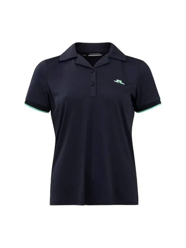 제이린드버그 여성 솔란지 Solange 로고 골프 반팔 티셔츠 네이비