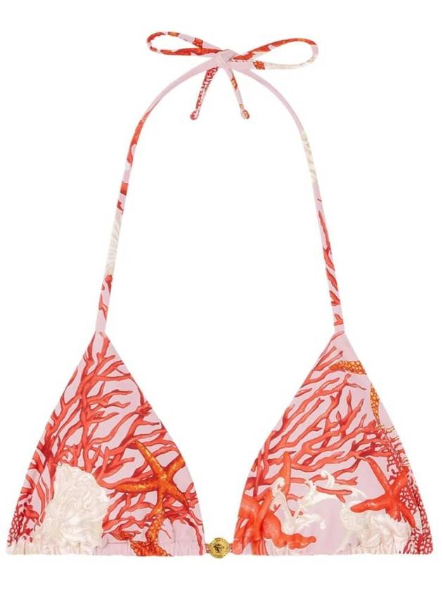 베르사체 씨 모티프 프린트 비키니 탑 10014061A11730