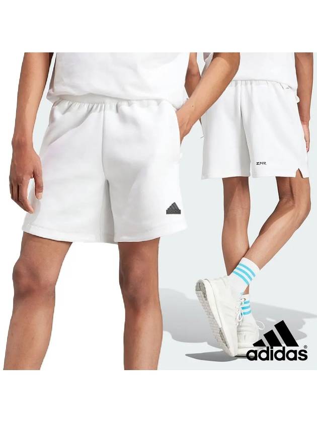 아디다스 SZN 프리미엄 쇼츠 반바지 화이트