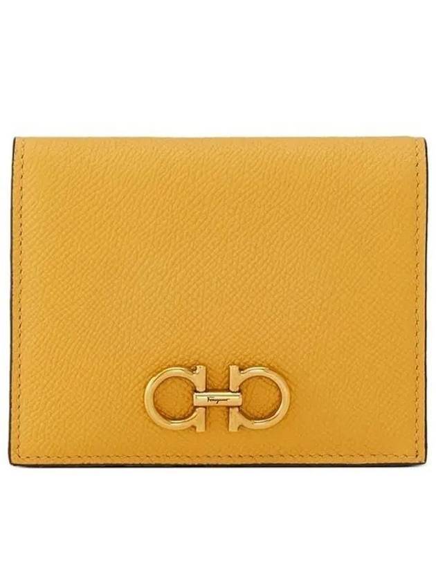 살바토레 페라가모 간치니 컴팩트 반지갑 옐로우