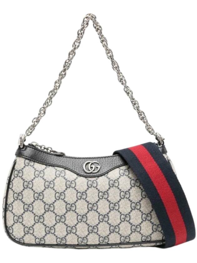 구찌 오피디아 GG 슈프림 스몰 캔버스 숄더 백 네이비