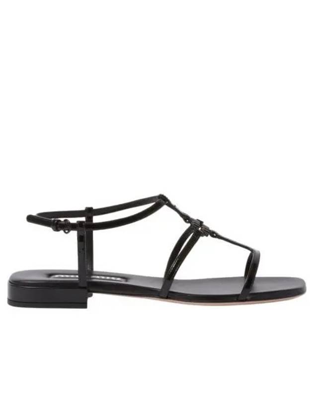 W 미우 미우 페이턴트 레더 샌들 블랙 W Miu Miu Patent Leather Sandals Black