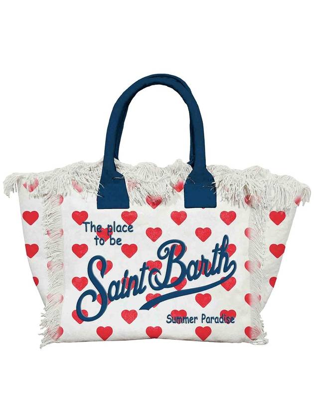 Mc2 Saint Barth Colette Heart Cotton Canvas Bag