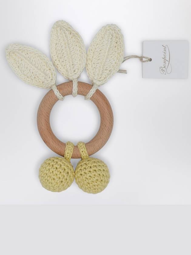 Bonpoint Light yellow crochet rattle