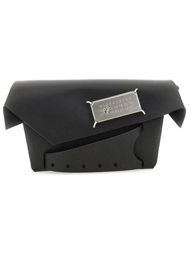 메종마르지엘라 넘버 로고 숄더 백 블랙