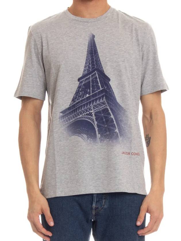 Jacob Cohen 로고 프린트 크루넥 티셔츠 002P1M4476_B499