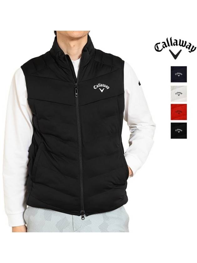 캘러웨이 23FW 남성 겨울골프웨어 경량조끼 풀집업 발열 패딩조끼