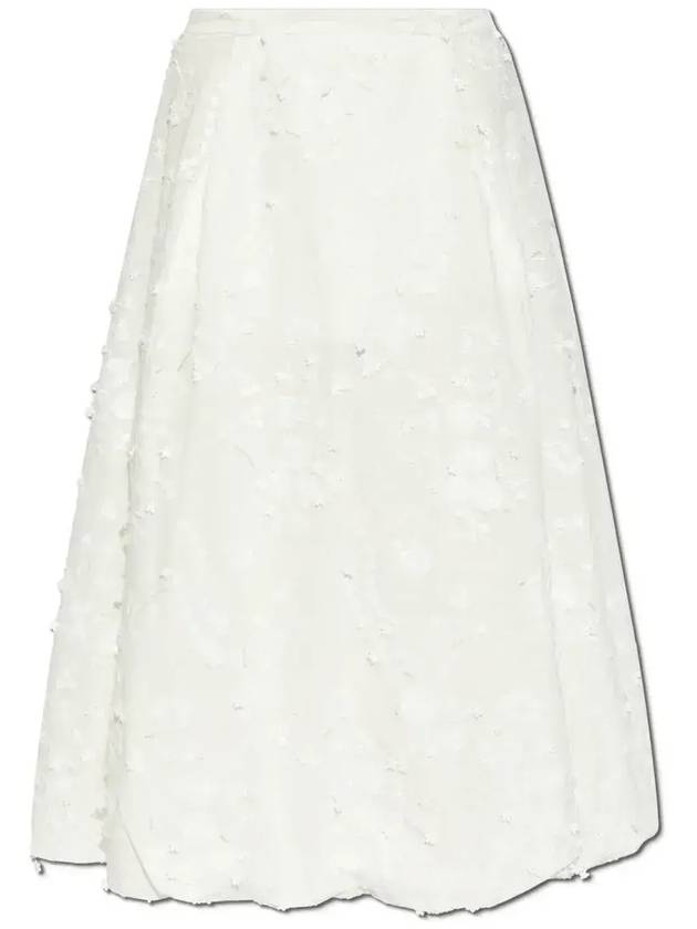 문테 플로럴 자수 미디 스커트 2511222251250_IVORY