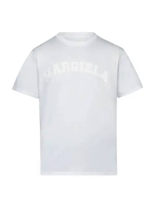 W 메종 마르지엘라 로고 코튼 저지 티셔츠 윈터 화이트 W Maison Margiela Logo Cotton Jersey T Shirt Winter White