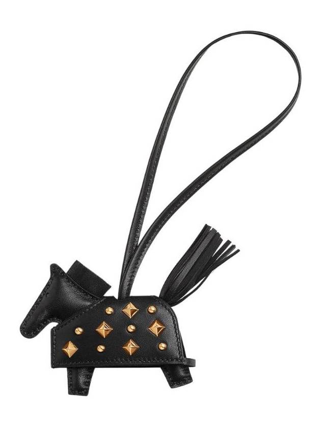 에르메스 로데오 로베오 락 PM 참 밀로 램스킨 옐로우 골드 하드웨어 누아 H086961CCAA