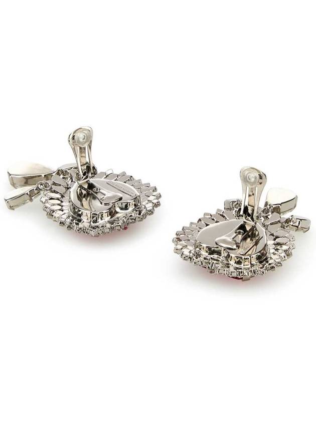 알레산드라 리치 하트 장식 드롭 이어링 Alessandra Rich Heart Embellished Dropped Earrings