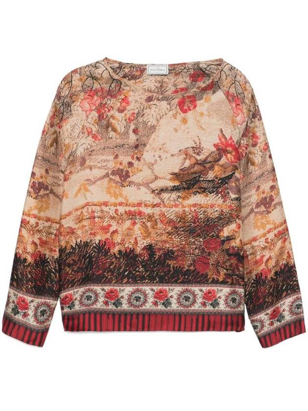 피에르 루이스 마스키아 여성 PRINTED SILK BLOUSE ALOE S CML10061101514707