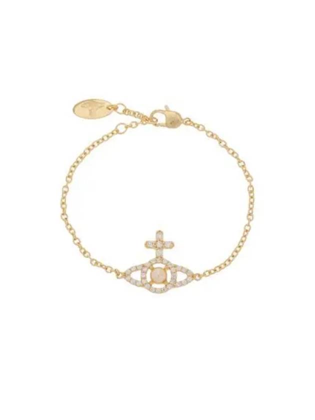 비비안 웨스트우드 올림피아 펄 체인 브레이슬릿 골드 Vivienne Westwood Olympia Pearl Chain Bracelet Gold
