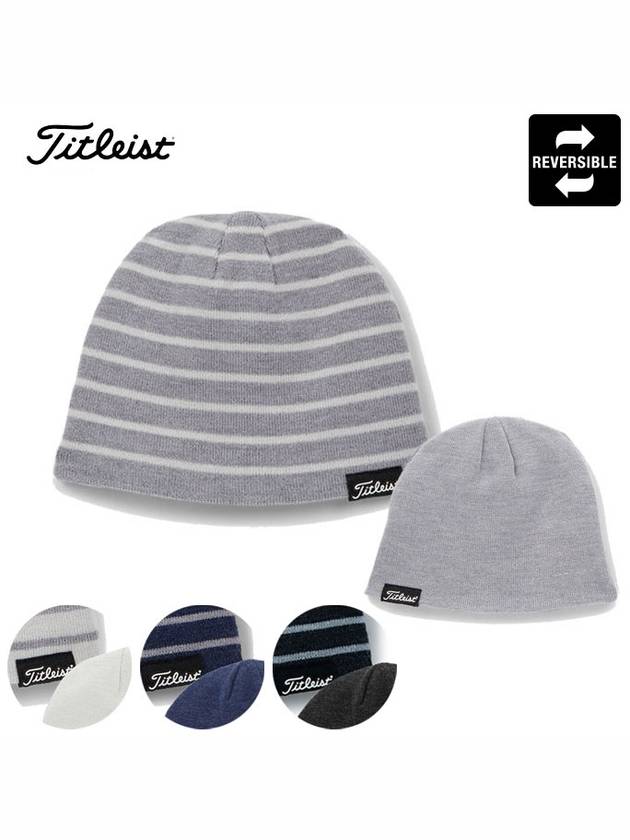 타이틀리스트 비니 모자 TH23PB 플레이어스 리버서블 양면디자인 겨울 남성용