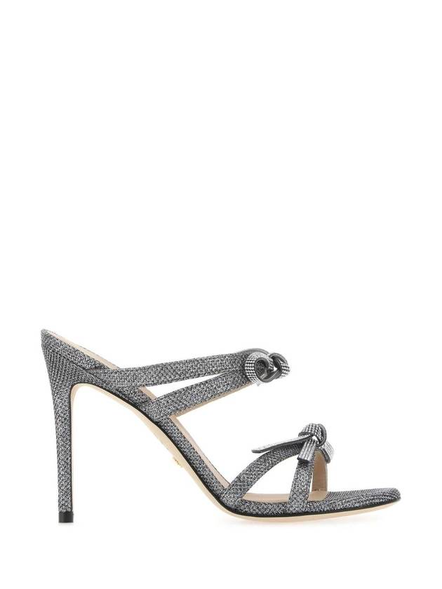 STUART WEITZMAN 멀티컬러 패브릭 SW 보우 뮬 SC403 GUN