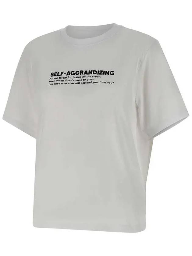 빅토리아 베컴 스테이트먼트 프린트 캐주얼 탑 1225JTS006578A0_SLOGANTEEWHITE