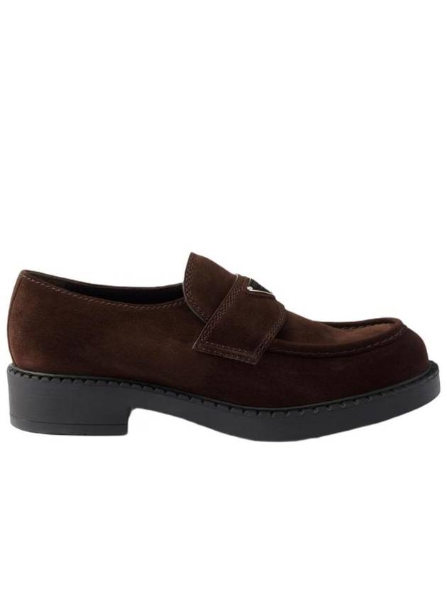 프라다 초콜릿 스웨이드 로퍼 다크 브라운 2DE127 103 F0003